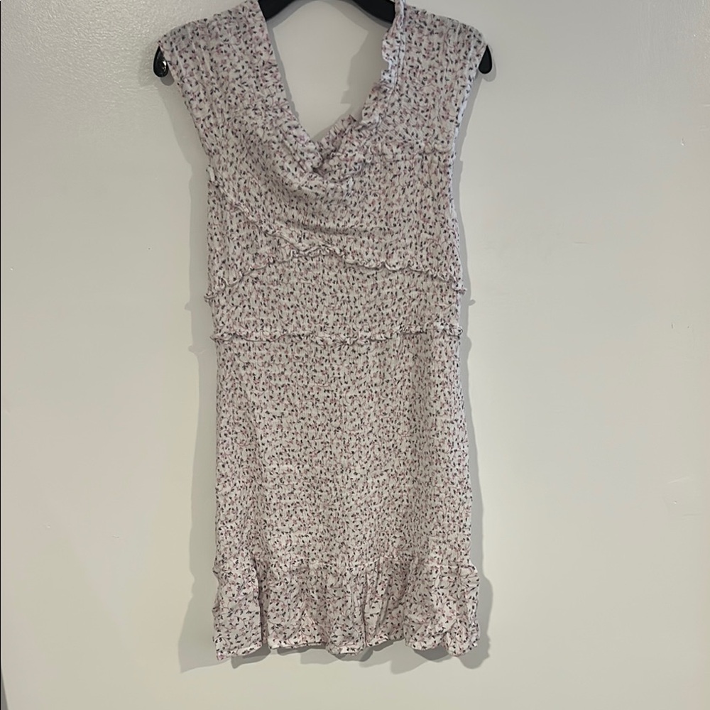 Floral Print stretchy sleeve Dress